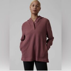 Athleta Coaster Luxe Waffle Knit Hoodie ~ S